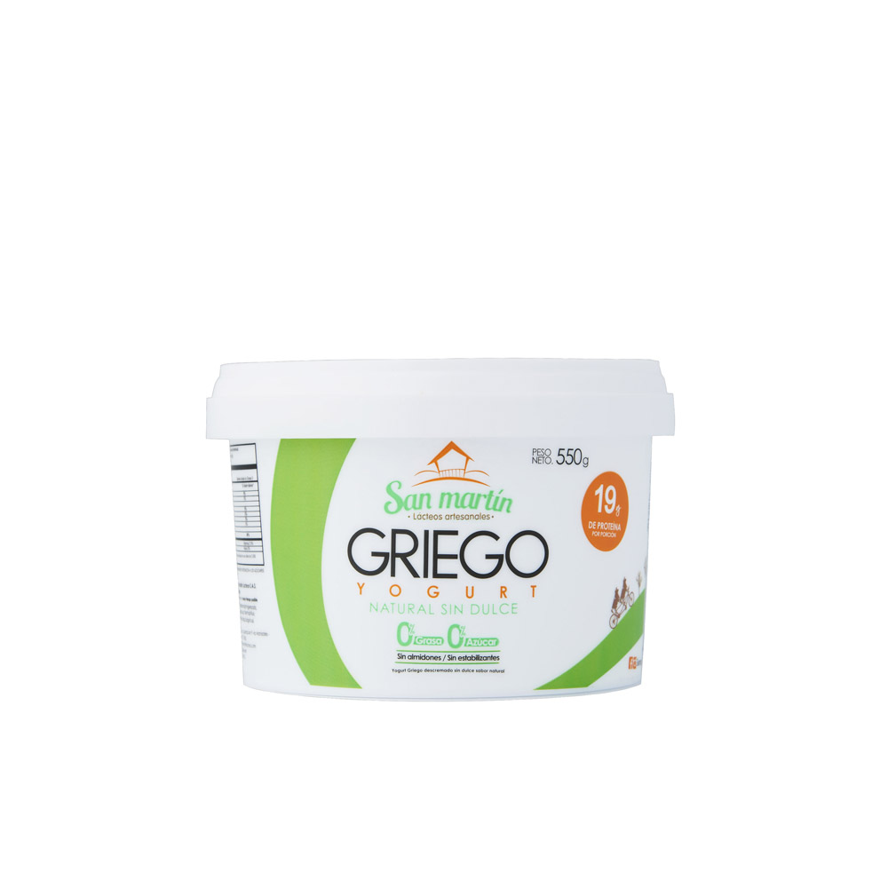 San Martin Yogurt Griego x550gr Natural sin azúcar Sanuable